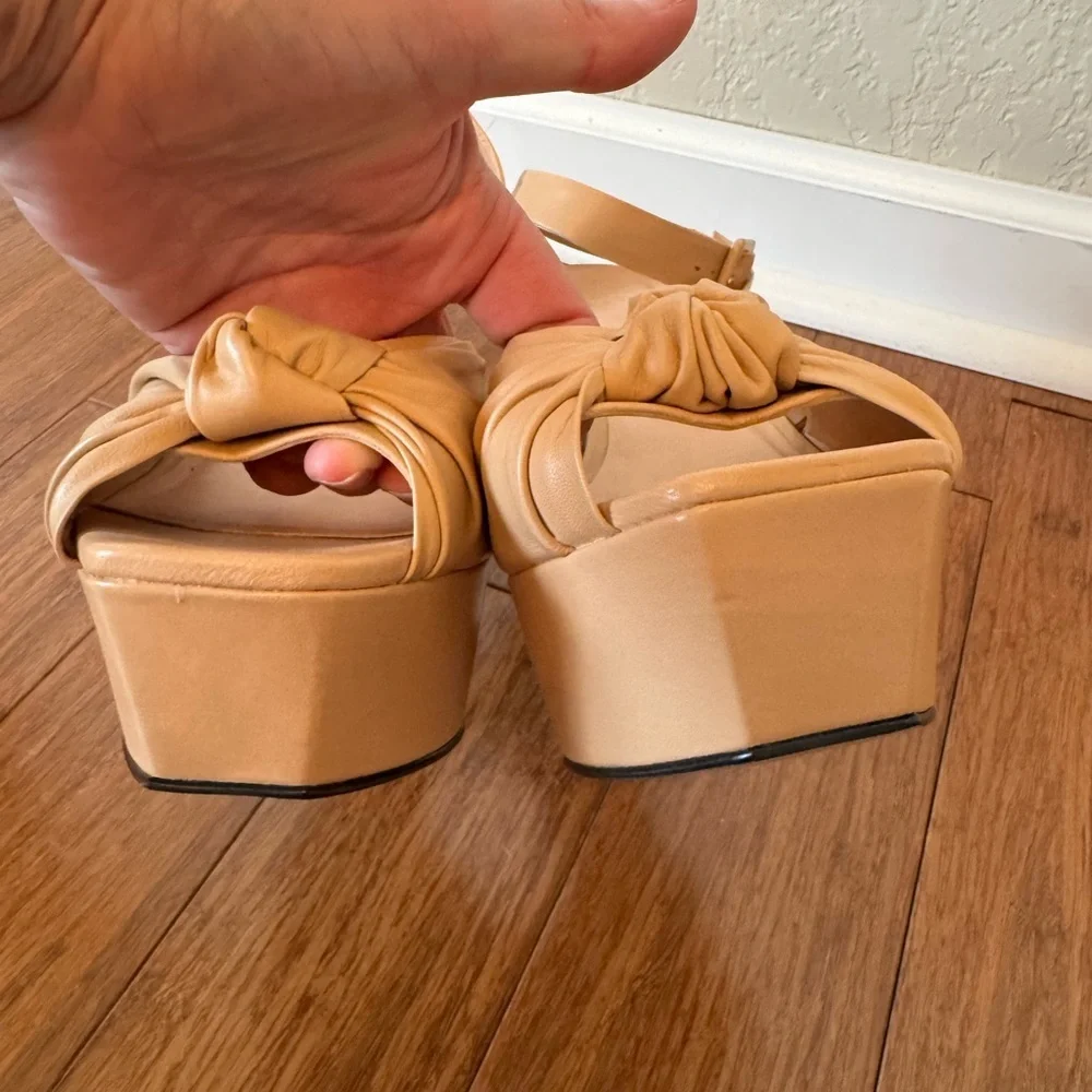 Revolve Brooklyn Heel in Nude RAYE Ankle Strap Platform Size 9.5 - Picture 7 of 13
